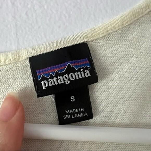 🍉 Patagonia Mount Airy Scoop Tee Linen Small - Picture 10 of 12